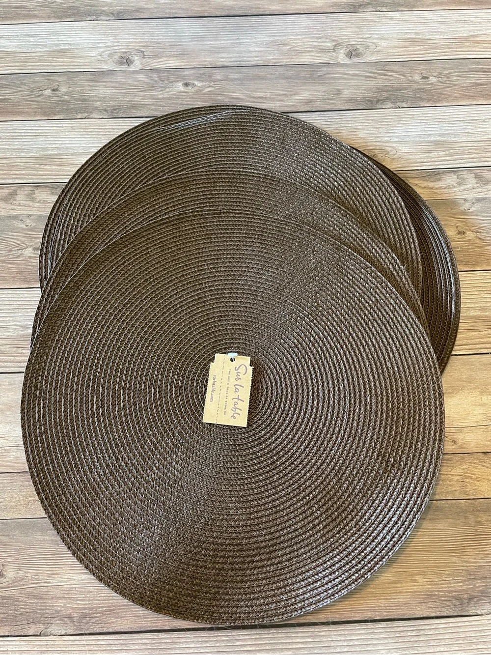 Sur La Table Woven Placemats ~ Expresso